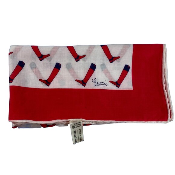 Gucci Vintage Equestrian Boot Scarf/Handkerchief - Picture 4 of 9